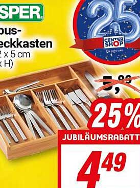 Kesper Besteckkasten 2 x 5 cm (B x H) mit 25% Jubiläumsrabatt