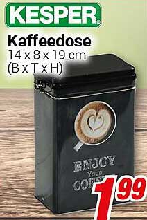 Kesper Kaffeedose 14 x 8 x 19 cm