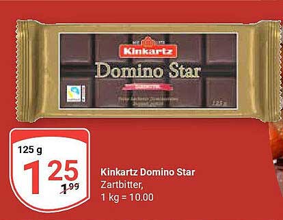 Kinkartz Domino Star Zartbitter - 125 g