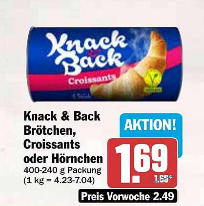 Knack & Back Brötchen, Croissants oder Hörnchen 400-240 g
