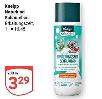 Kneipp Naturkind Schaumbad Erkältungszeit 200 ml