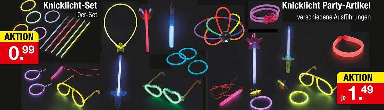 Knicklicht-Set 10er-Set für nur 0,99 €