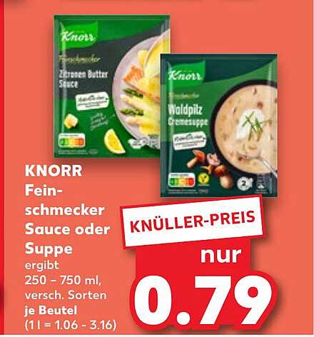 KNORR Feinschmecker Sauce oder Suppe