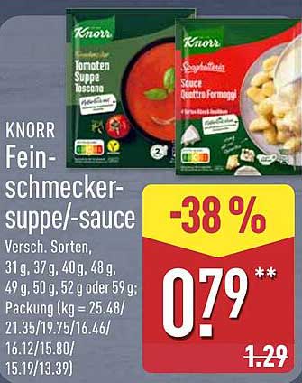 Knorr Feinschmecker Suppe/Sauce – Verschiedene Sorten