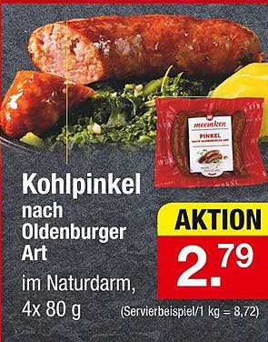 Kohlpinkel nach Oldenburger Art, 4x80 g im Naturdarm
