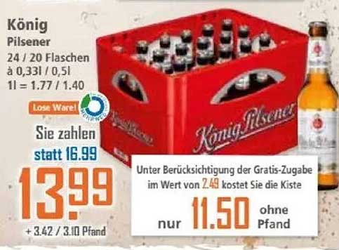 König Pilsener 24er Kiste zu einem Spitzenpreis!