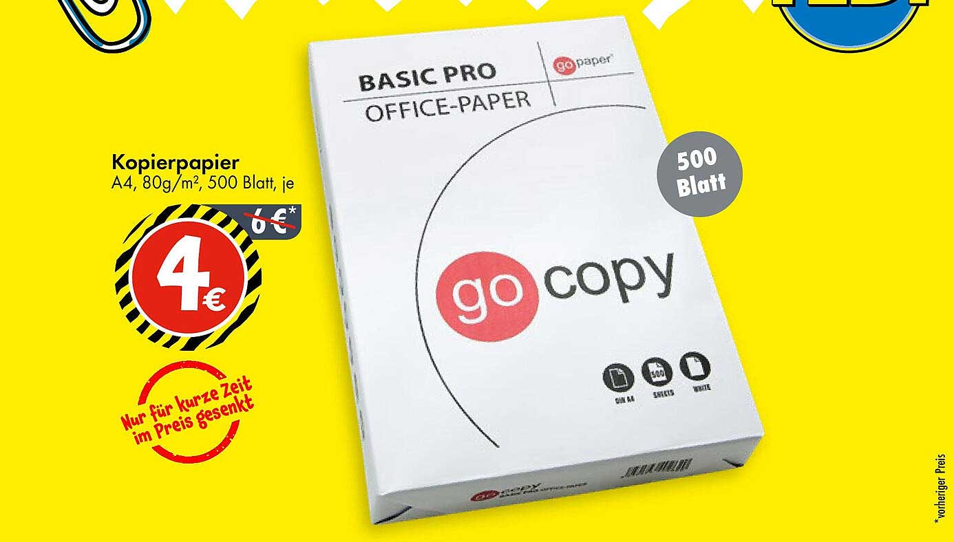 Kopierpapier A4, 80 g/m², 500 Blatt