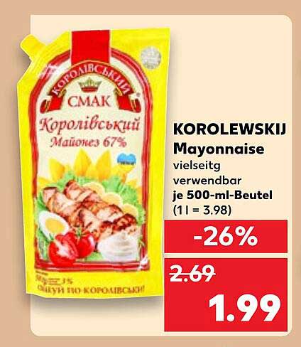 KOROLEWSKIJ Mayonnaise 67%