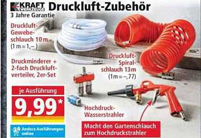 KRAFT Druckluft-Zubehör – 3 Jahre Garantie