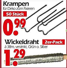 Krampen für Deko zum Fixieren 50 Stück