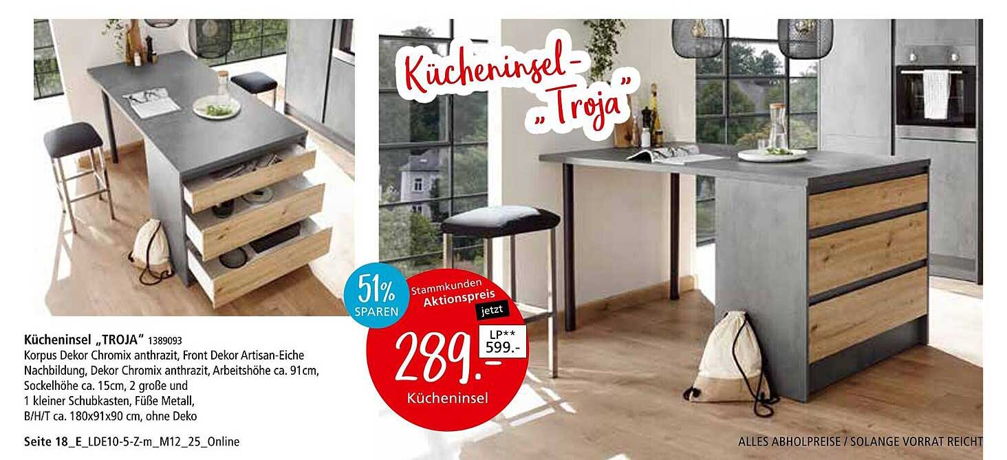 Kücheninsel „Troja“