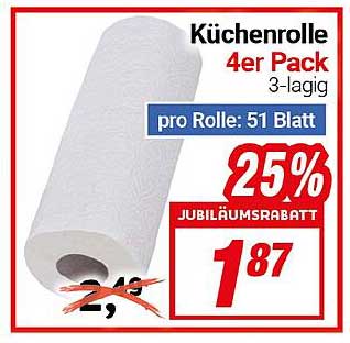 Küchenrolle 4er Pack 3-lagig