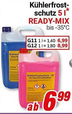 Kühlerfrostschutz 5 l Ready-Mix bis -35°C
