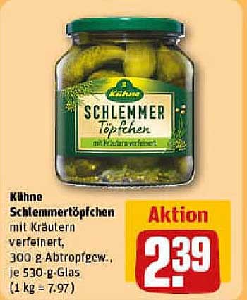 Kühne Schlemmetöpfchen mit Kräutern, 300-g-Glas