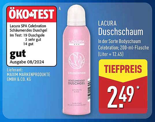 LACURA Duschschaum - SPA Celebration für nur 2,49 €