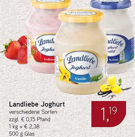 Landliebe Joghurt verschiedene Sorten 500 g