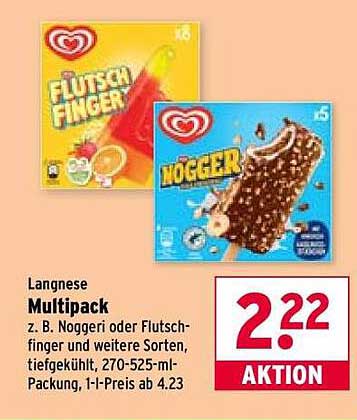 Langnese Multipack - Flutschfinger und Nogger