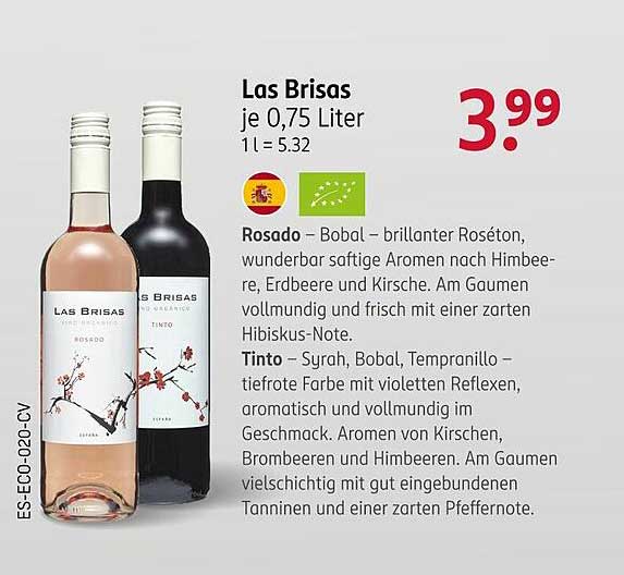 Las Brisas – Rosado und Tinto, je 0,75 Liter
