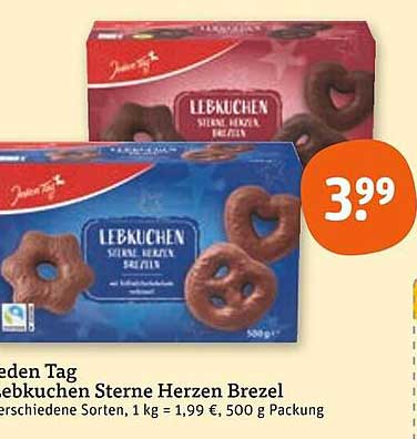 Lebkuchen Sterne Herzen Brezel 500 g
