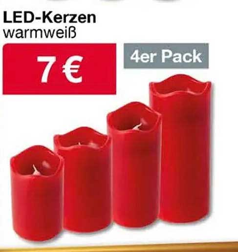 LED-Kerzen warmweiß 4er Pack