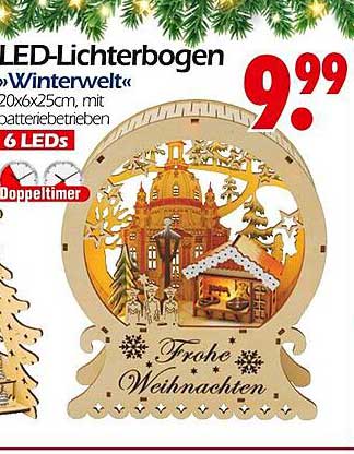LED-Lichterbogen »Winterwelt« 20x6x25cm, mit batterie betrieben