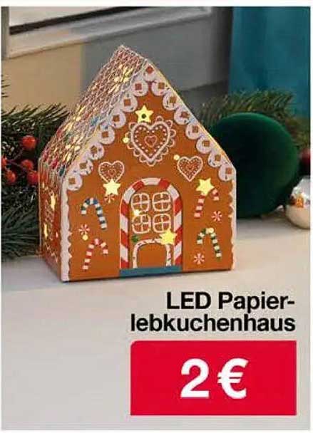 LED Papierlebkuchenhaus