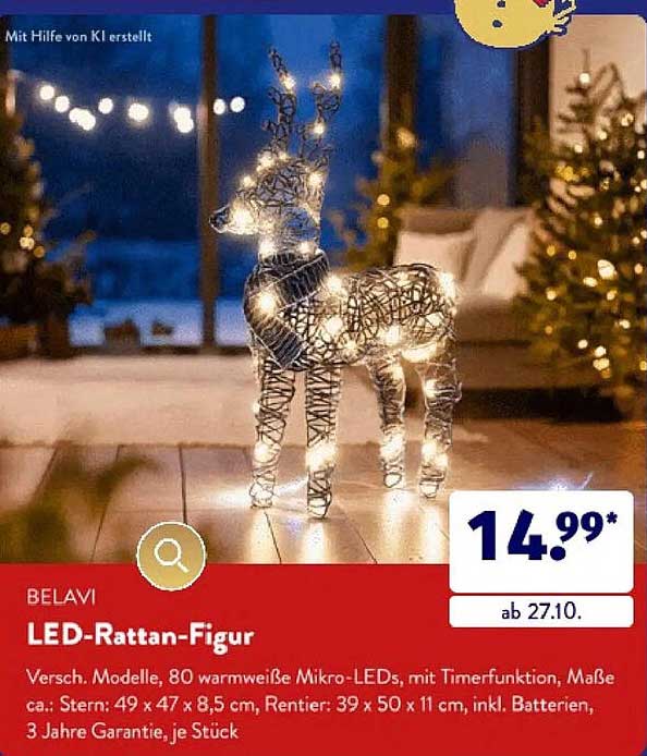 LED-Rattan-Figur