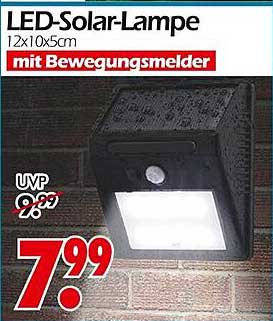 LED-Solar-Lampe 12x10x5cm mit Bewegungsmelder