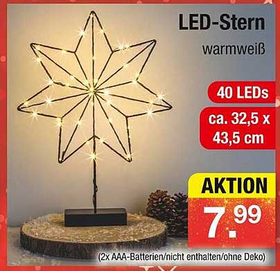 LED-Stern warmweiß mit 40 LEDs