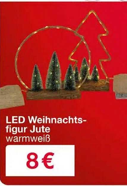 LED Weihnachtsfigur Jute warmweiß