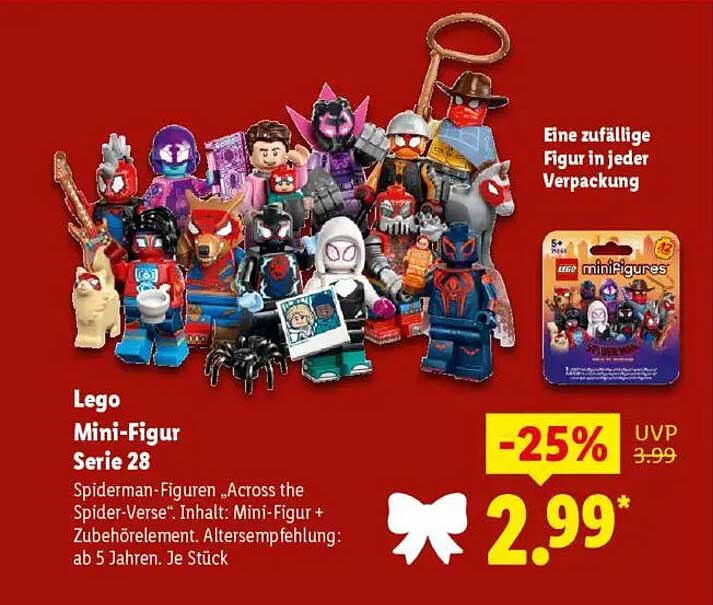 Lego Mini-Figur Serie 28 – Spiderman-Figuren 'Across the Spider-Verse'