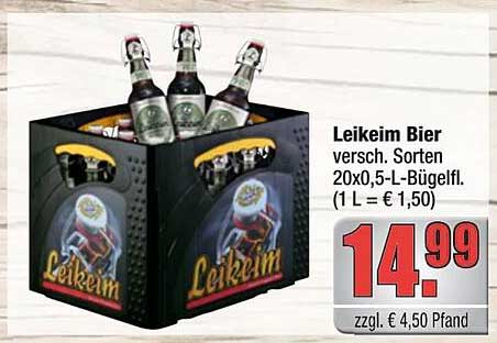 Leikeim Bier 20x0,5-L-Bügelflaschen
