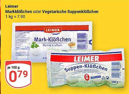 Leimer Markklößchen oder Vegetarische Suppenklößchen