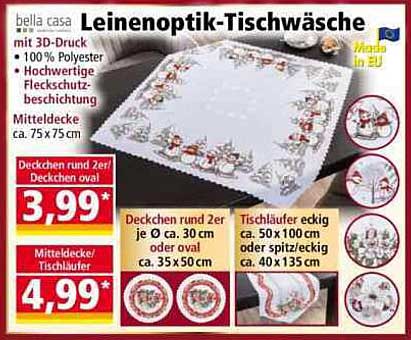 Leinenoptik-Tischwäsche
