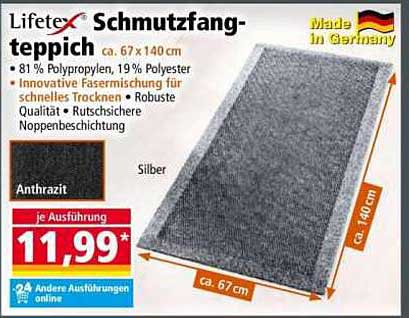 Lifetex Schmutzfangteppich 67 x 140 cm – Jetzt zum Sonderpreis!