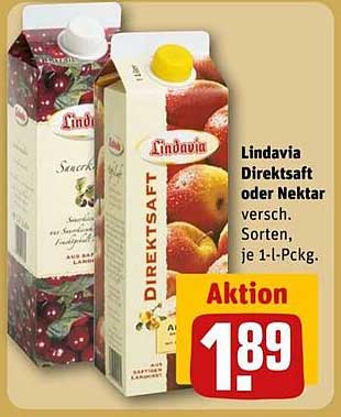Lindavia Direktsaft oder Nektar, 1-L-Pckg.
