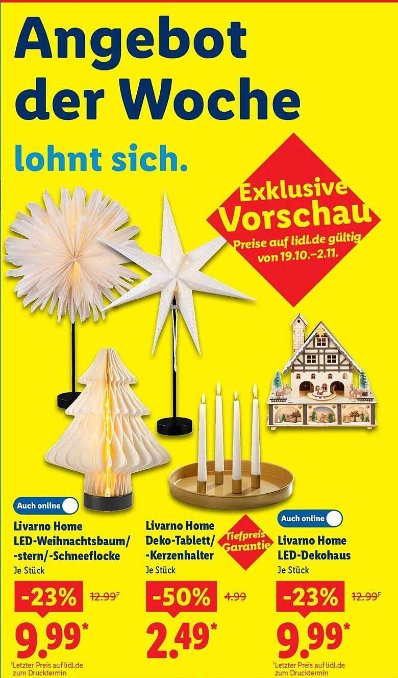 Livarno Home LED-Weihnachtsbaum/-stern/-Schneeflocke