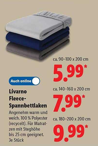 Livorno Fleece-Spannbettlaken