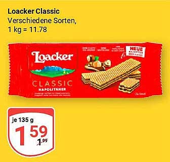 Loacker Classic Waffeln - Verschiedene Sorten