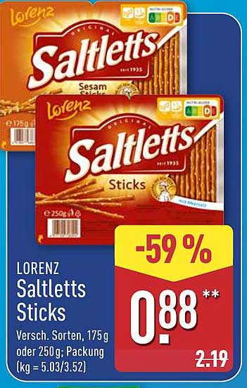 Lorenz Saltletts Sticks 250 g – Für knusprigen Snackgenuss