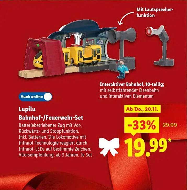 Lupilu Bahnhof-/Feuerwehr-Set