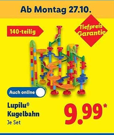 Lupilu® Kugelbahn – 140-teilig für unvergesslichen Spielspaß