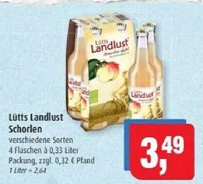 Lütts Landlust Schorlen – verschiedene Sorten