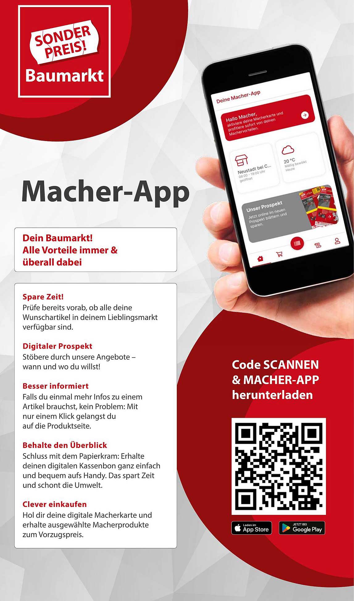 Macher-App von Sonderpreis Baumarkt - Die digitale Einkaufshilfe für alle DIY-Liebhaber!