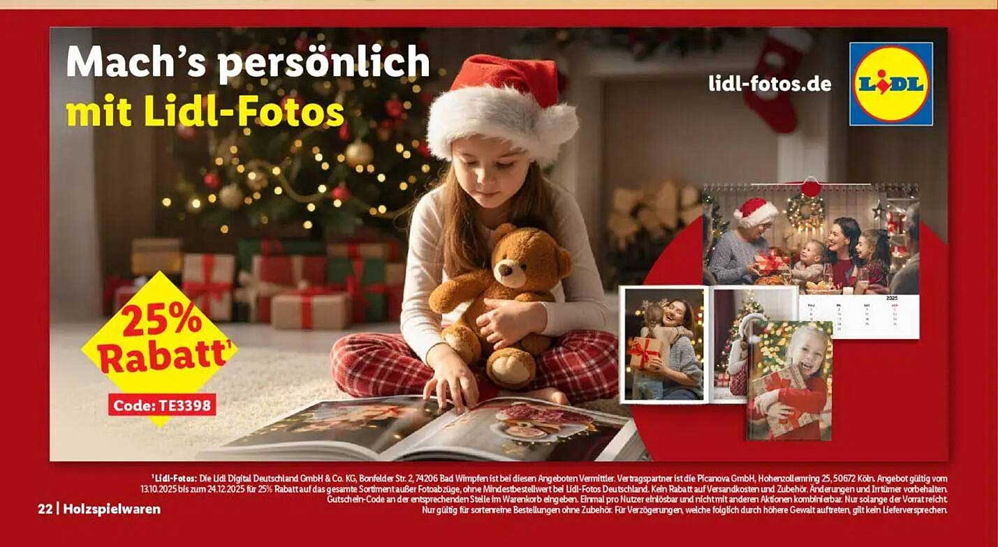 Mach's persönlich mit Lidl-Fotos - 25% Rabatt auf das gesamte Sortiment!