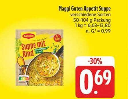 Maggi Guten Appetit Suppe verschiedene Sorten 50–104 g
