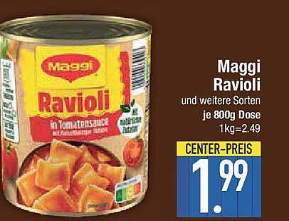 Maggi Ravioli in Tomatensauce 800g Dose
