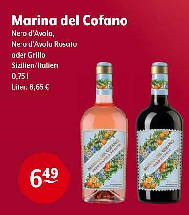 Marina del Cofano - Nero d’Avola, Nero d’Avola Rosato oder Grillo