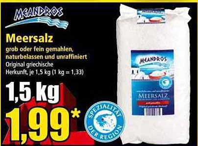 Meersalz von Meandros – 1,5 kg für nur 1,99€