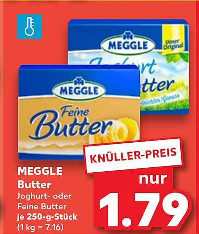 MEGGLE Butter - Joghurt- oder Feine Butter 250 g-Stück